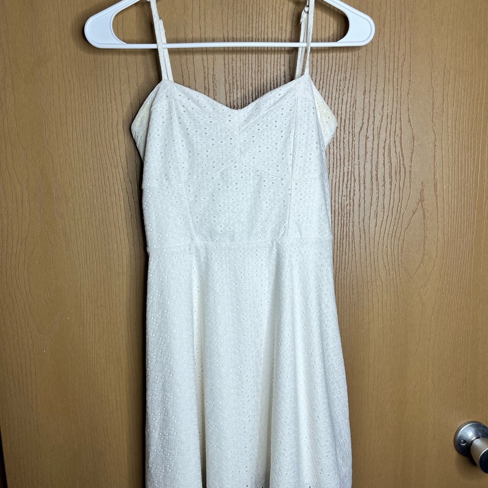 Elegant White Spaghetti Strap Dress